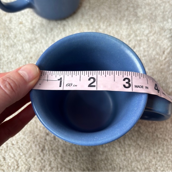 Dansk Mesa Sky Blue Set of 4 Tall Ceramic Coffee or Tea Mugs KW Portugal - Picture 8 of 9